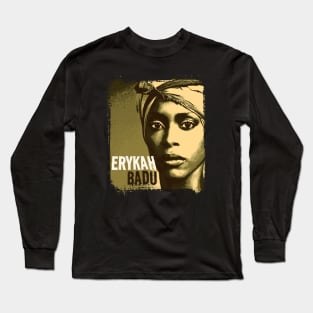 Erykah Badu - vintage raster Long Sleeve T-Shirt